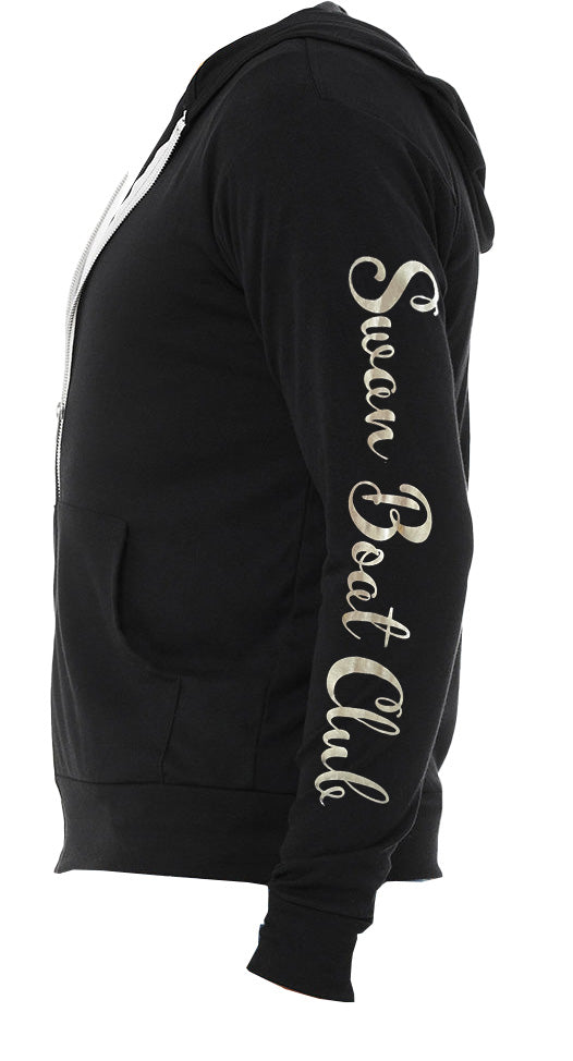 BELLA+CANVAS Light Weight Full Zip-Up Rhinestone Bling Hoodie