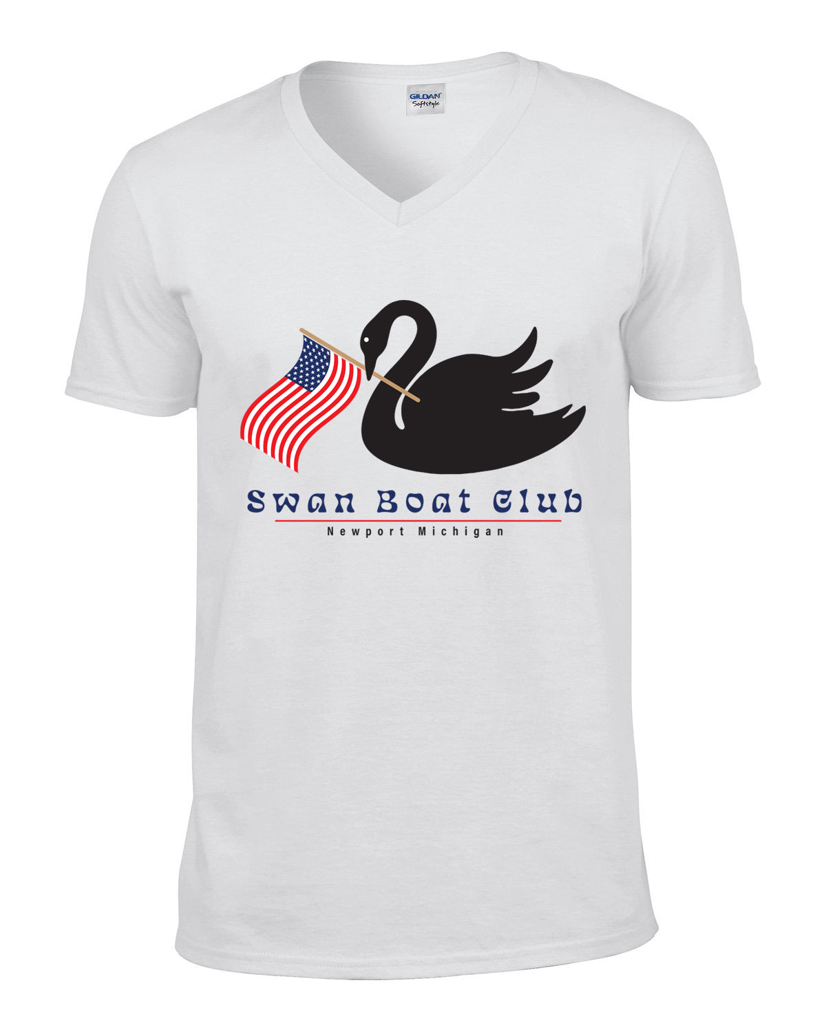 Swan Waving an American Flag - Pick your Apparel