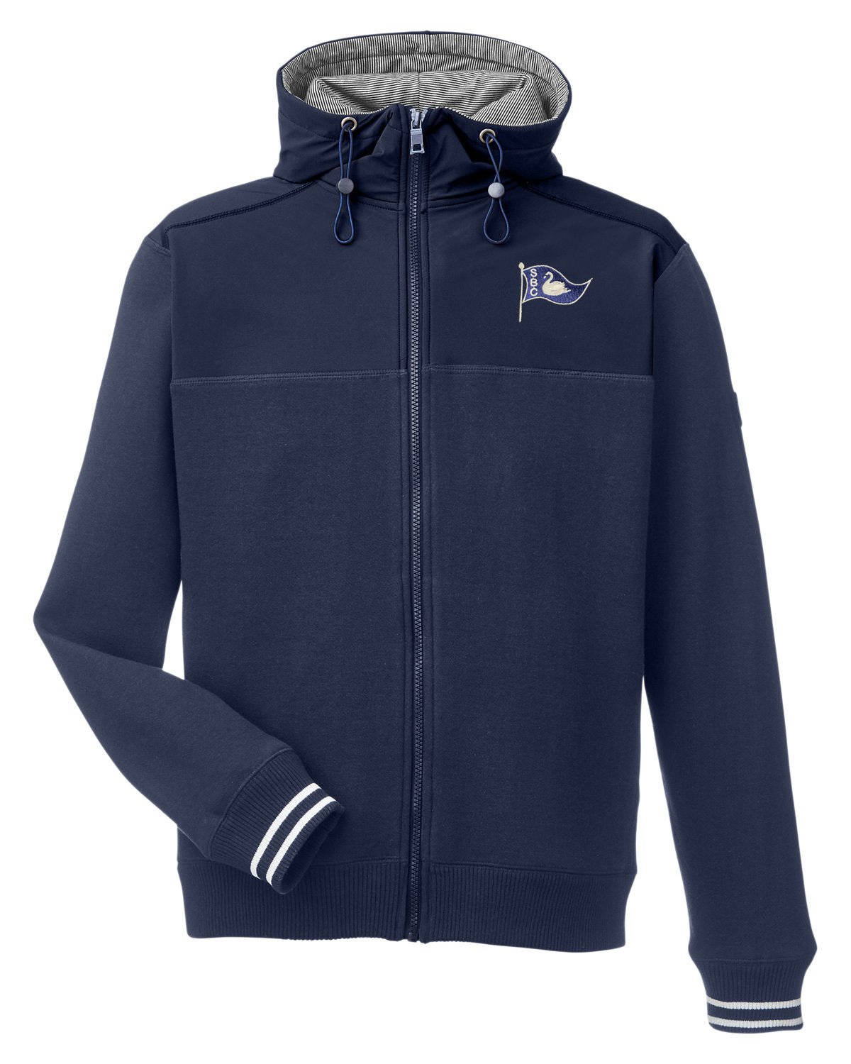 Nautica Men's NAVY Jacket with Swan embroidered burgee