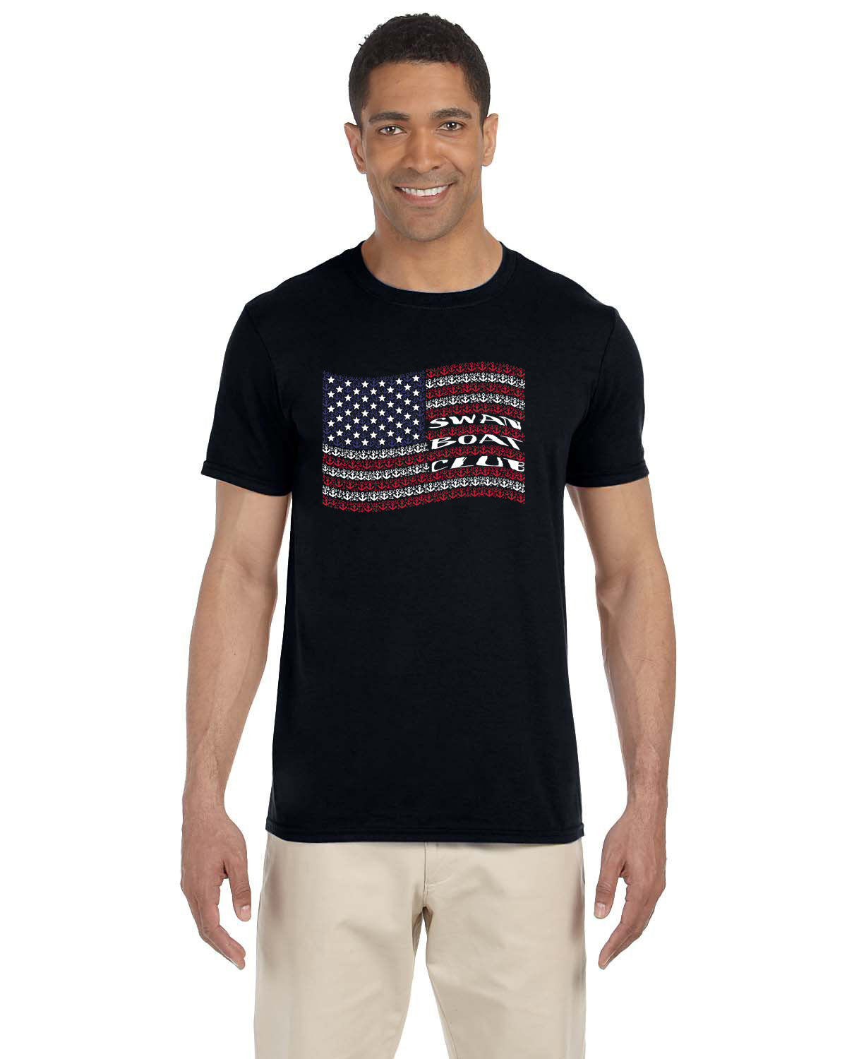 Swan Flying an American Flag Art - Pick your Style