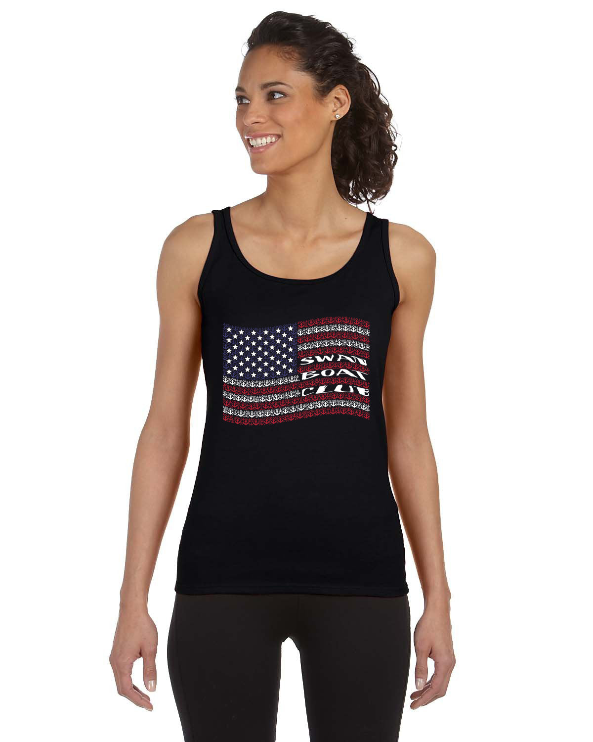 Swan Flying an American Flag Art - Pick your Style