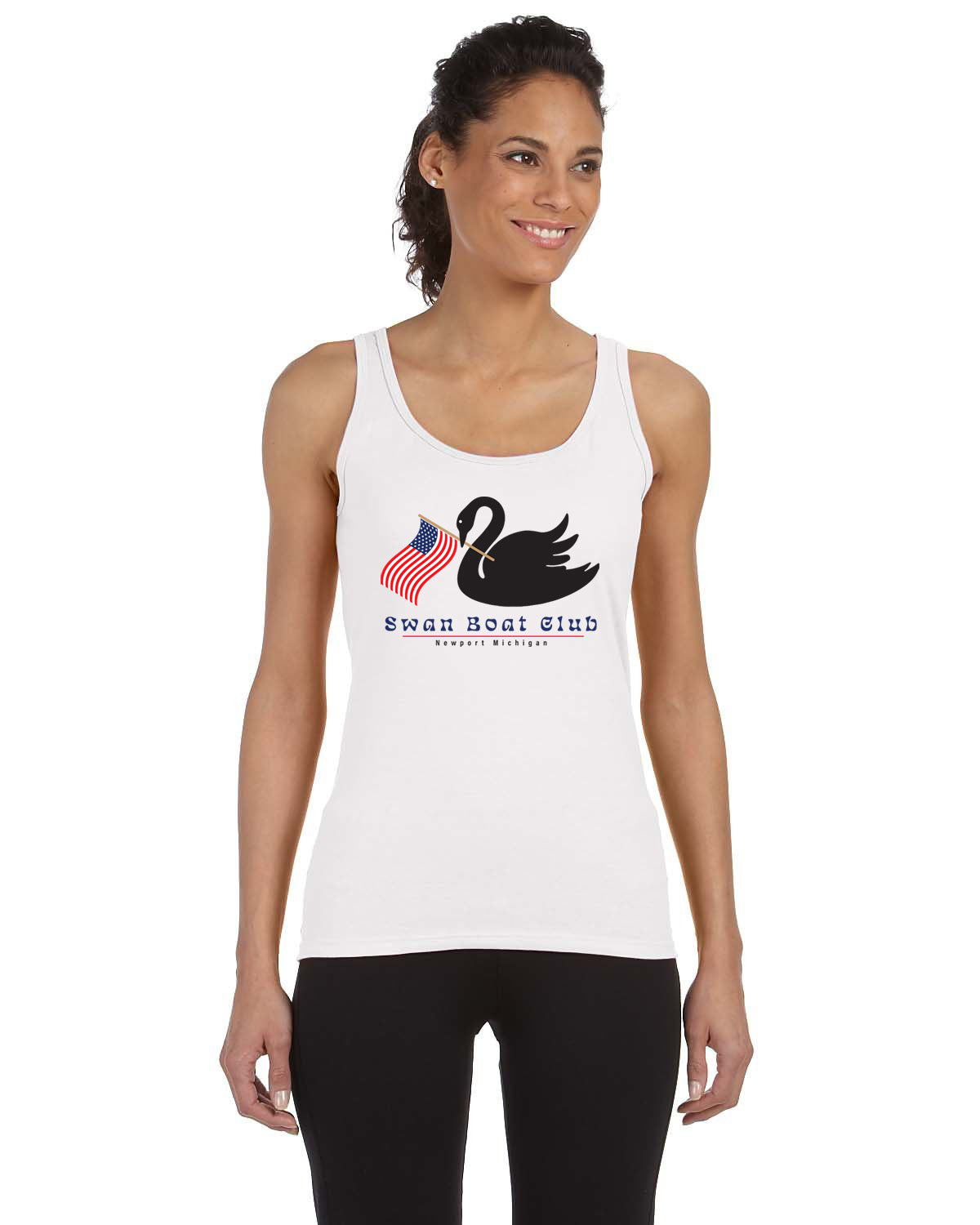 Swan Waving an American Flag - Pick your Apparel