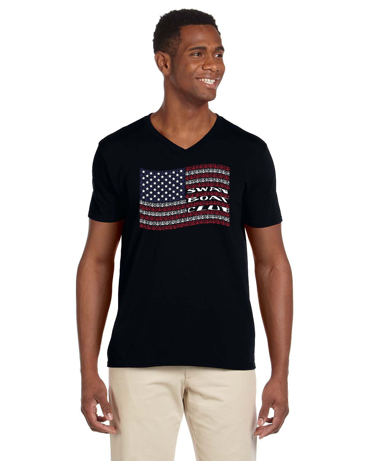 Swan Flying an American Flag Art - Pick your Style