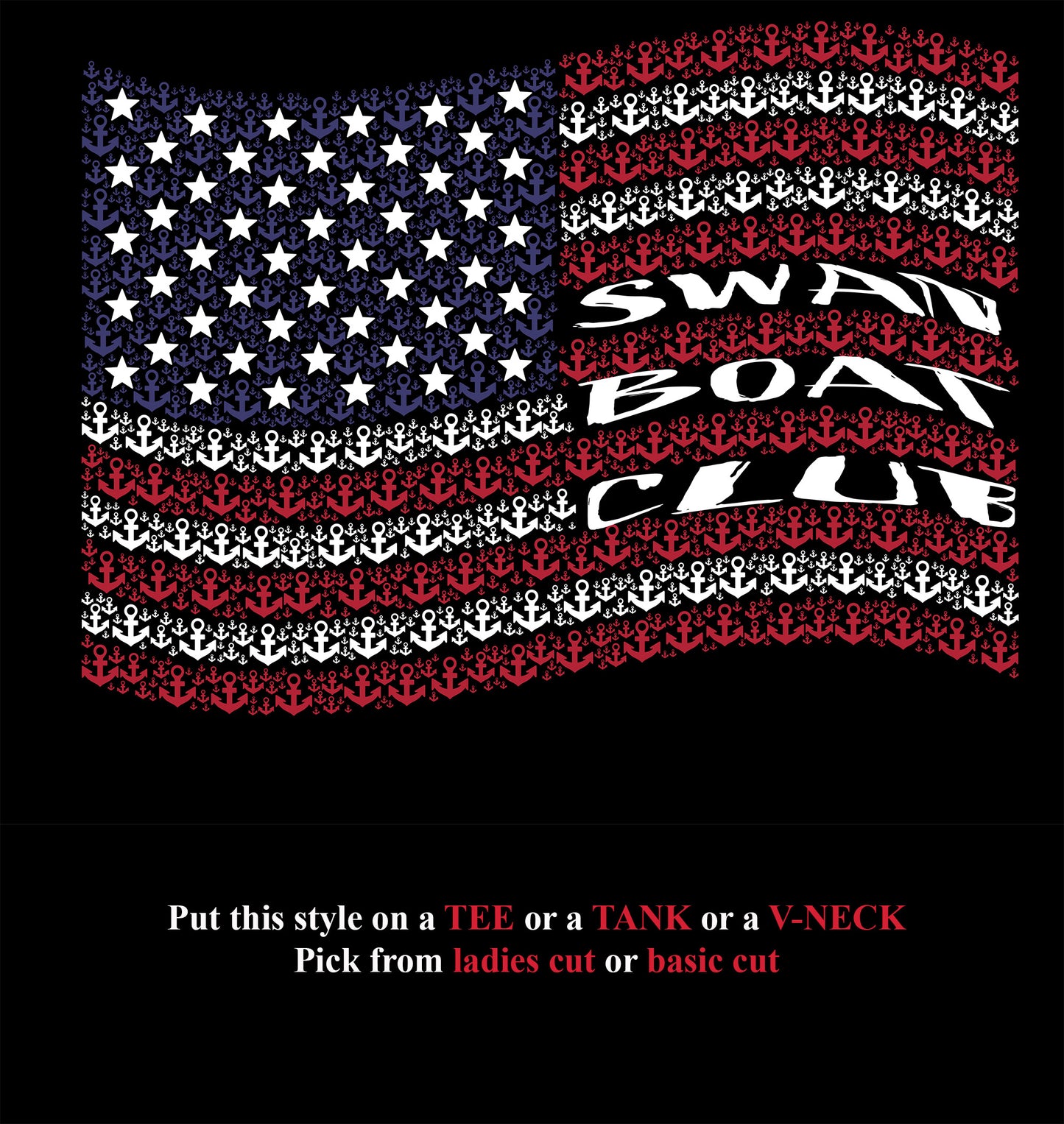 Swan Flying an American Flag Art - Pick your Style